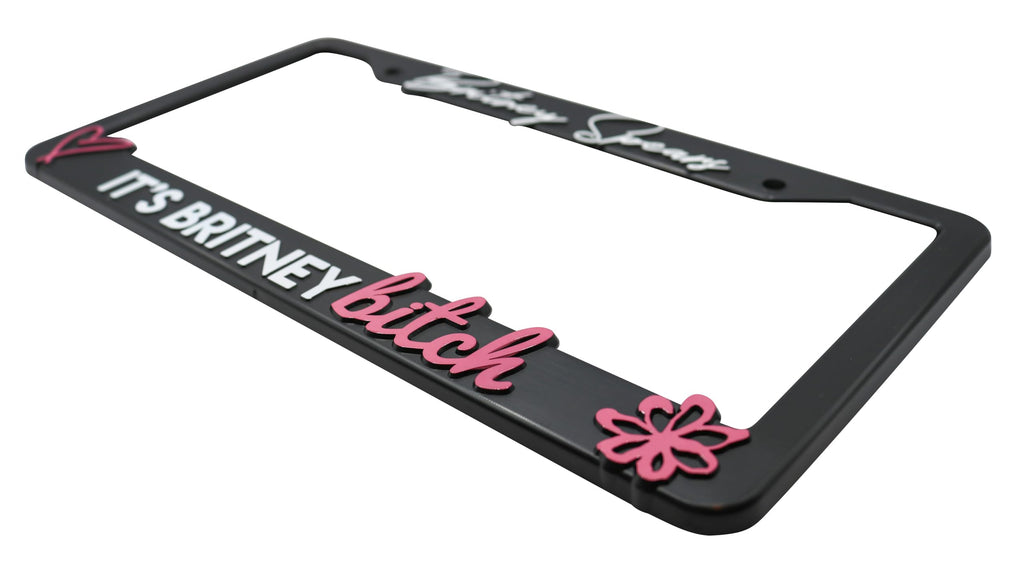 LP Frameworks It's Britney Bitch 3D Raised License Plate Frame | 1 Pack Car License Plate Cover | Universal US Car Black License Plate Holder | Auto Accessories (Car, Truck and SUV)