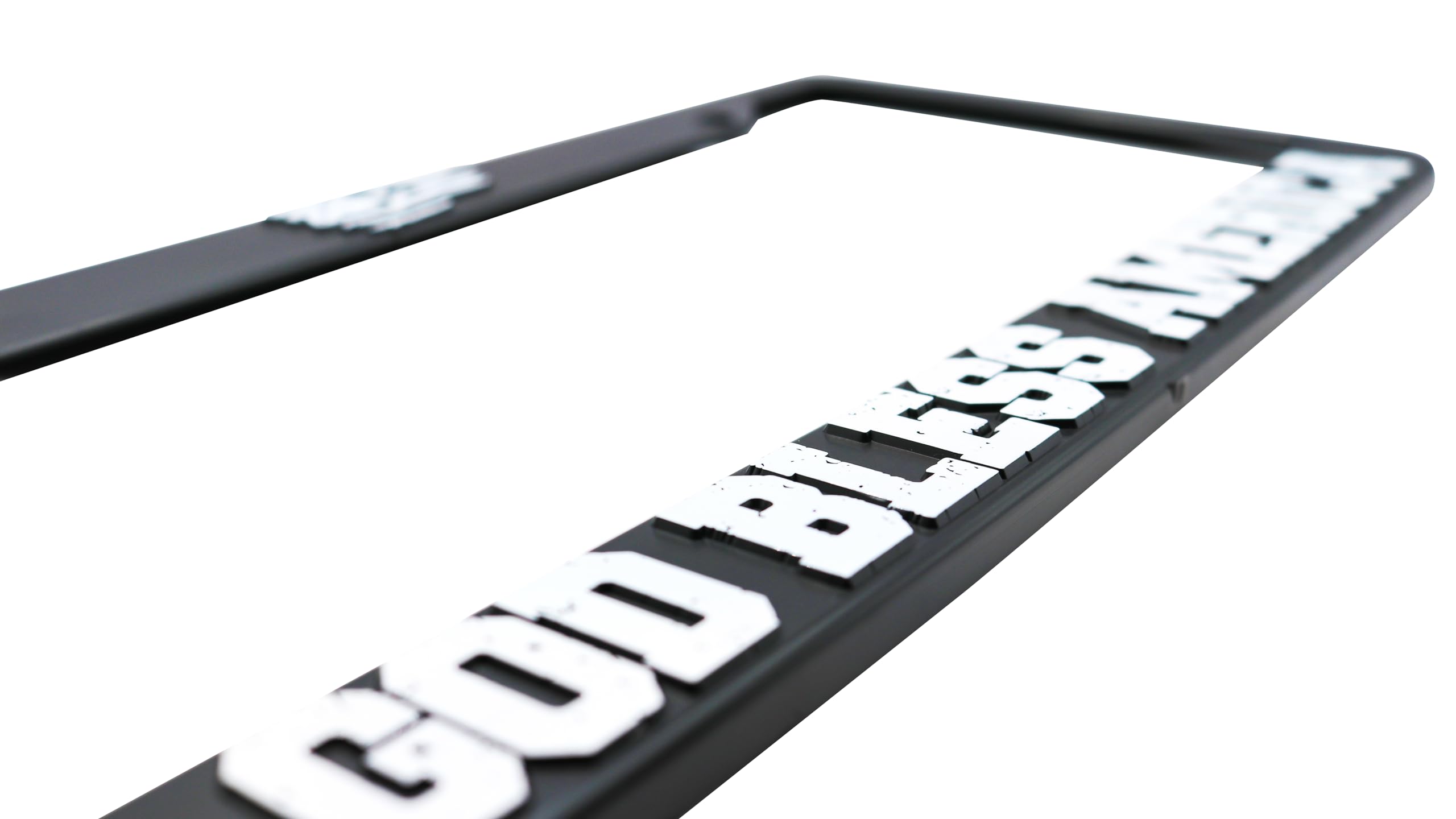 LP Frameworks God Bless America for USA 3D Raised License Plate Frame | 1 Pack Car US License Plate Cover | Universal US Black License Plate Holder | Auto Accessories (Car, Truck and SUV)