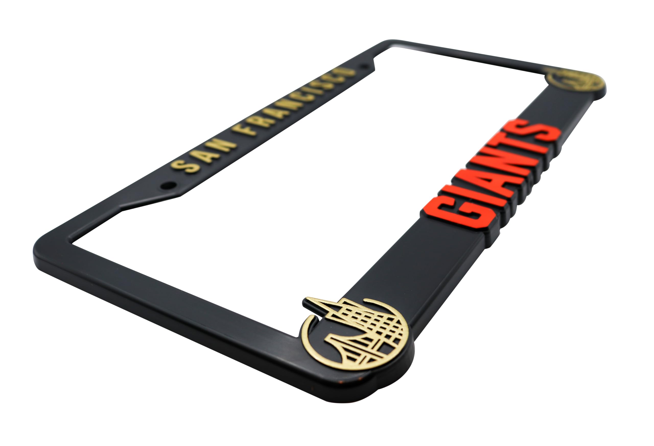 LP Frameworks SF Giants for San Francisco 3D Raised License Plate Frame | 1 Pack Car License Plate Cover | Universal US Car Black License Plate Holder | Auto Accessories (Car, Truck and SUV)