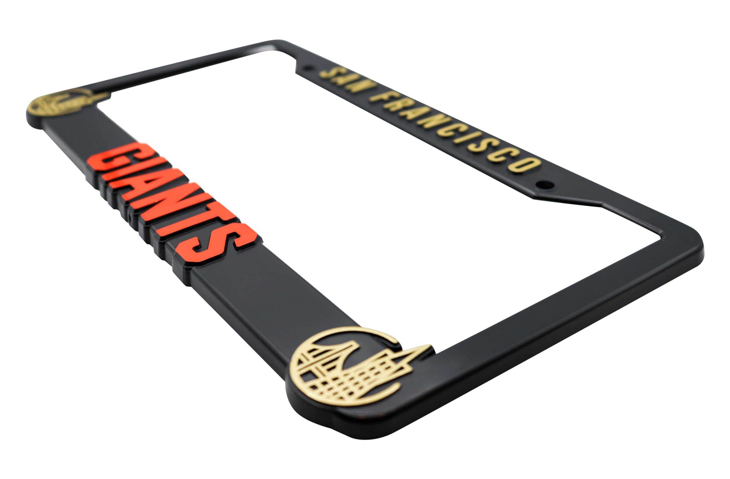 LP Frameworks SF Giants for San Francisco 3D Raised License Plate Frame | 1 Pack Car License Plate Cover | Universal US Car Black License Plate Holder | Auto Accessories (Car, Truck and SUV)