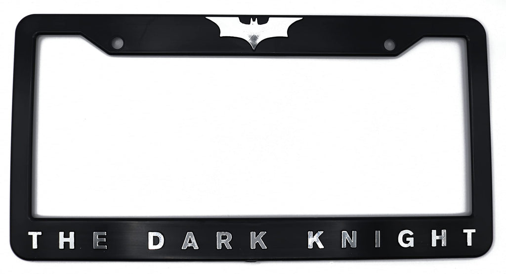 LP Frameworks Dark Knight V2 3D Raised License Plate Frame | 1 Pack Car License Plate Cover | Universal US Black License Plate Holder | Auto Accessories (Car, Truck and SUV) (Chrome)