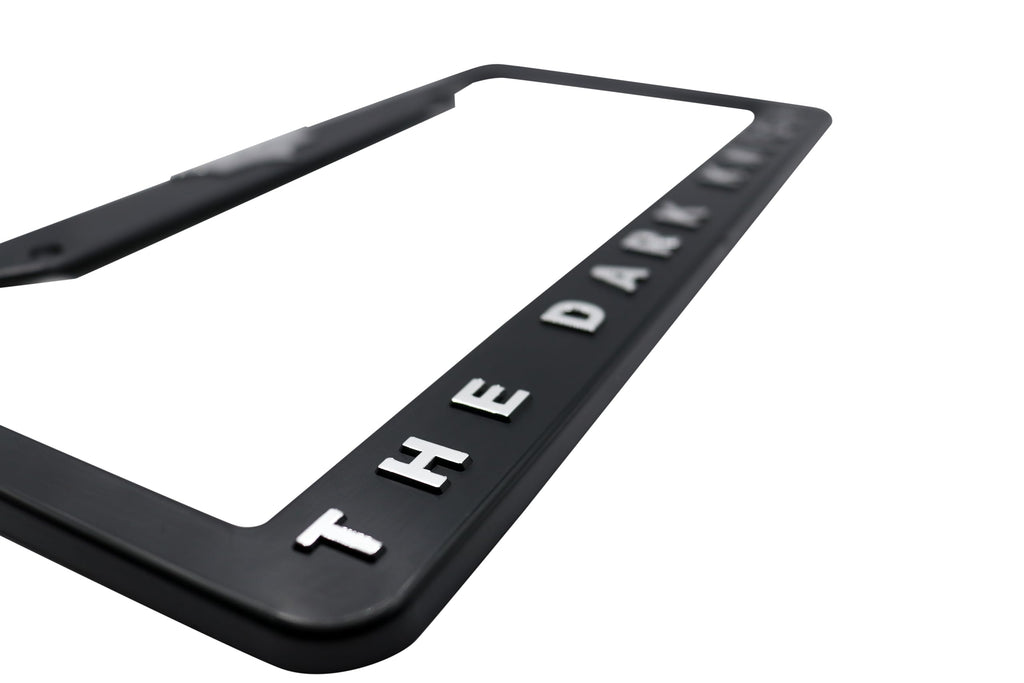 LP Frameworks Dark Knight V2 3D Raised License Plate Frame | 1 Pack Car License Plate Cover | Universal US Black License Plate Holder | Auto Accessories (Car, Truck and SUV) (Chrome)