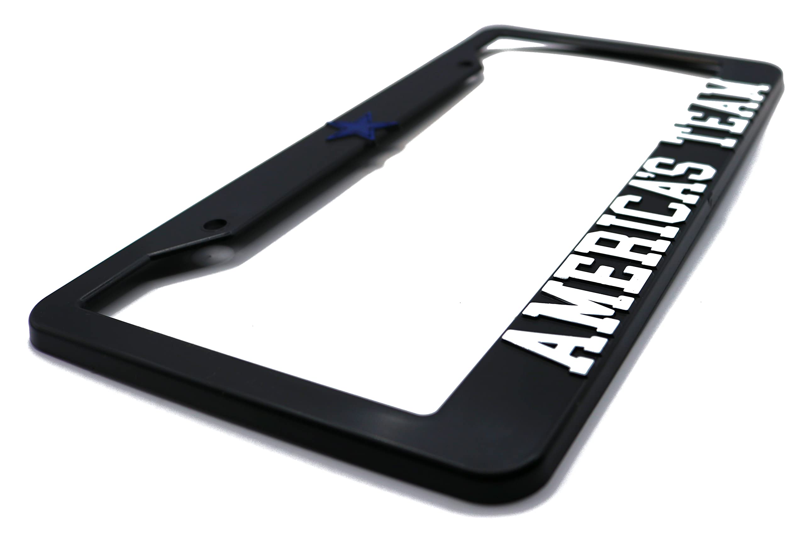 LP Frameworks Americas Team for Dallas 3D Raised License Plate Frame | 1 Pack Car License Plate Cover | Universal US Car Black License Plate Holder | Auto Accessories (Car, Truck and SUV)