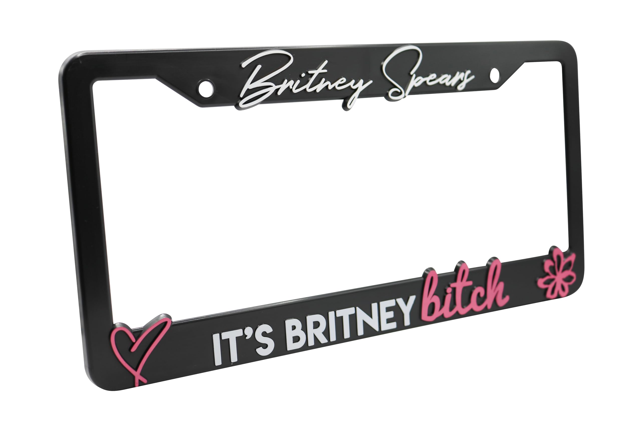 LP Frameworks It's Britney Bitch 3D Raised License Plate Frame | 1 Pack Car License Plate Cover | Universal US Car Black License Plate Holder | Auto Accessories (Car, Truck and SUV)
