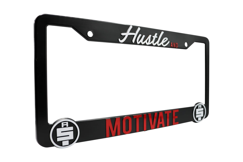 LP Frameworks Hustle and Motivate 3D Raised License Plate Frame for Nipsey Hussle