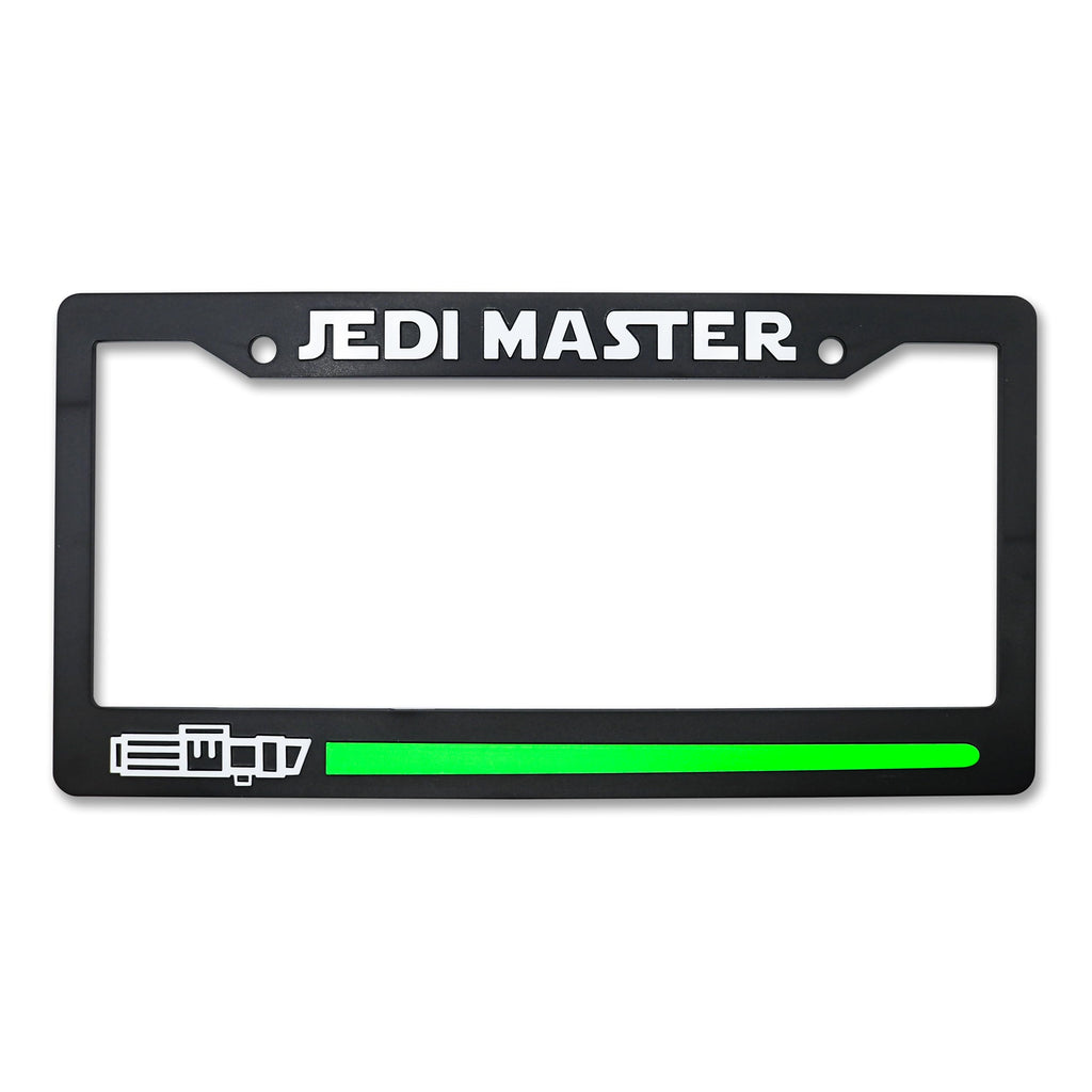 LP Frameworks Jedi Master V2 3D Raised License Plate Frame | 1 Pack Car License Plate Cover | Universal US Black License Plate Holder | Auto Accessories (Car, Truck and SUV)