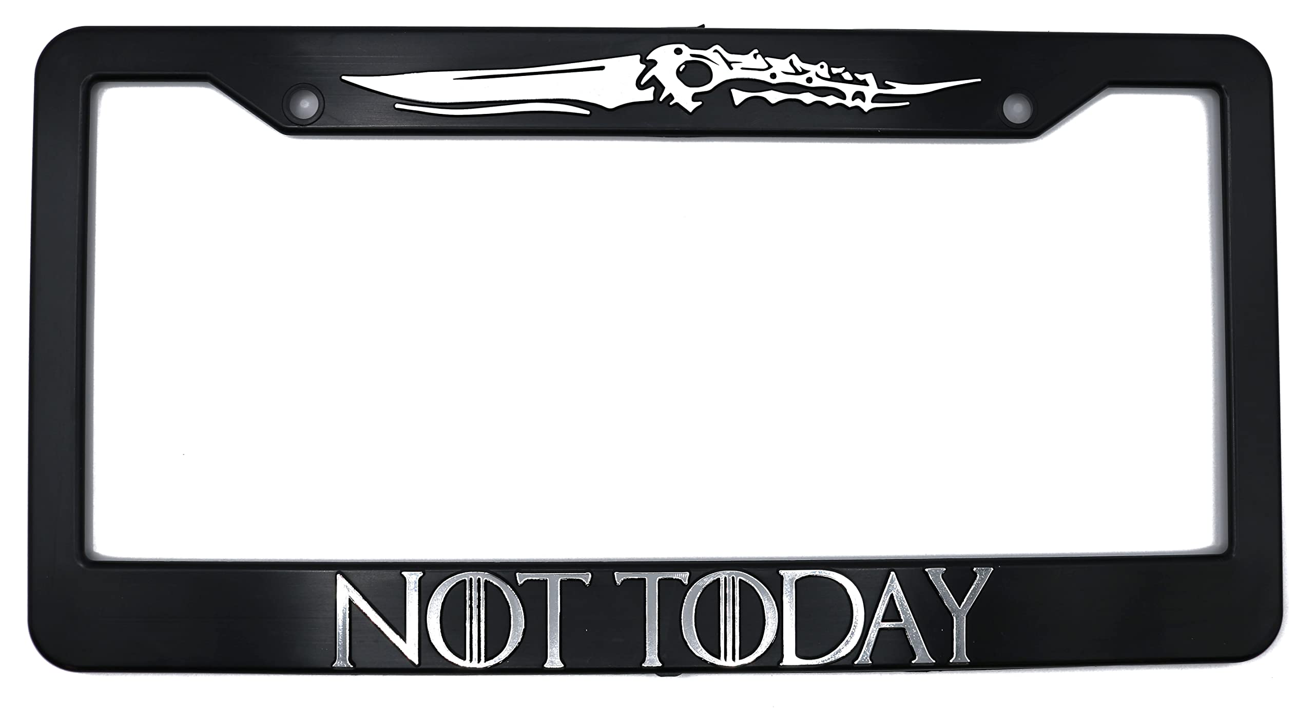 LP Frameworks Not Today for GOT 3D Raised License Plate Frame | 1 Pack Car License Plate Cover | Universal US Car Black License Plate Holder | Auto Accessories (Car, Truck and SUV)