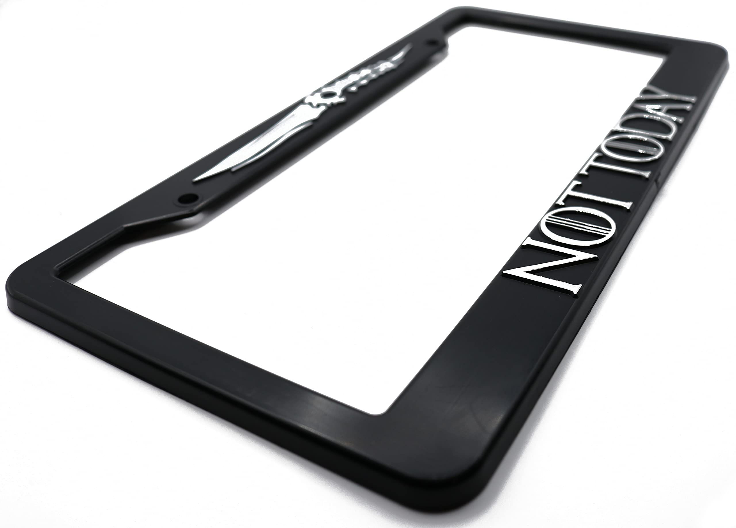 LP Frameworks Not Today for GOT 3D Raised License Plate Frame | 1 Pack Car License Plate Cover | Universal US Car Black License Plate Holder | Auto Accessories (Car, Truck and SUV)