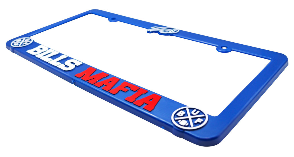 LP Frameworks Bills Mafia 3D Raised License Plate Frame | 1 Pack Car License Plate Cover | Universal US Black License Plate Holder | Auto Accessories (Car, Truck and SUV)