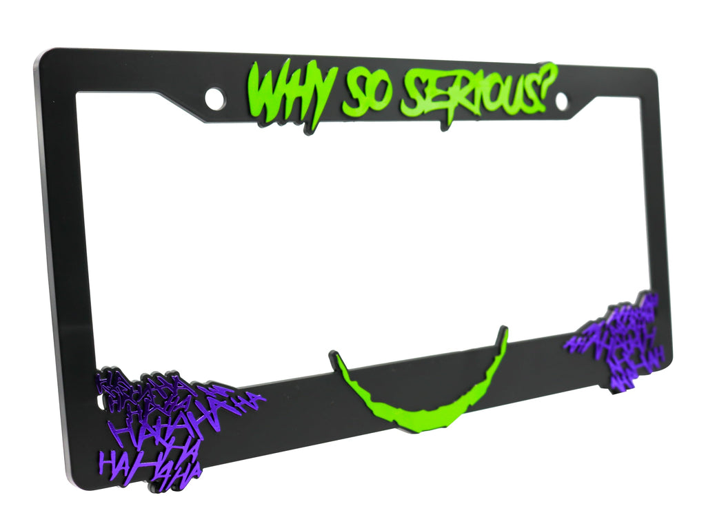 Why So Serious for Joker License Plate Frame