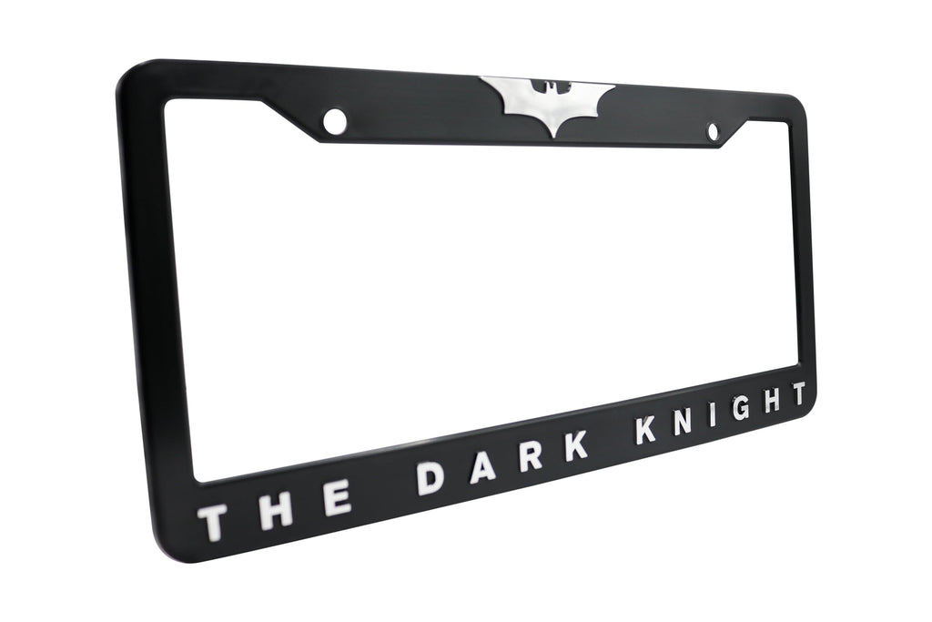 LP Frameworks Dark Knight V2 3D Raised License Plate Frame | 1 Pack Car License Plate Cover | Universal US Black License Plate Holder | Auto Accessories (Car, Truck and SUV) (Chrome)