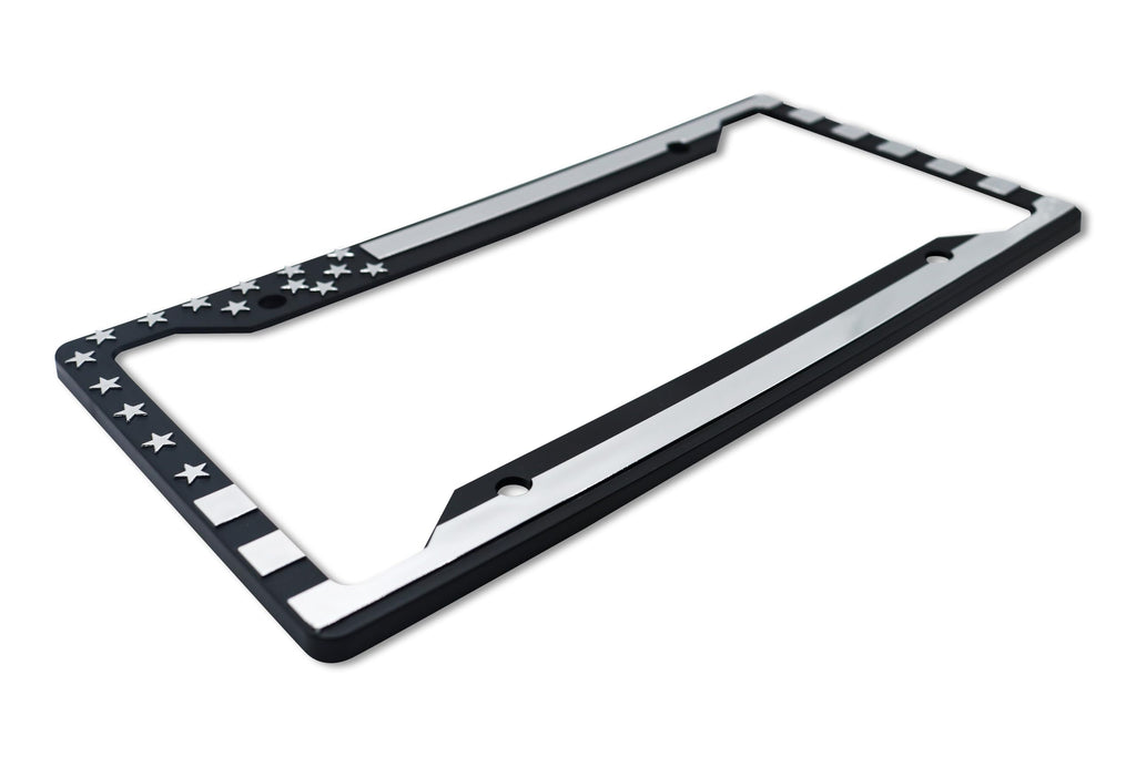 LP Frameworks American Flag 3D Raised License Plate Frame | 1 Pack Car License Plate Cover | Universal US Car License Plate Holder | Auto (Car, Truck and SUV)