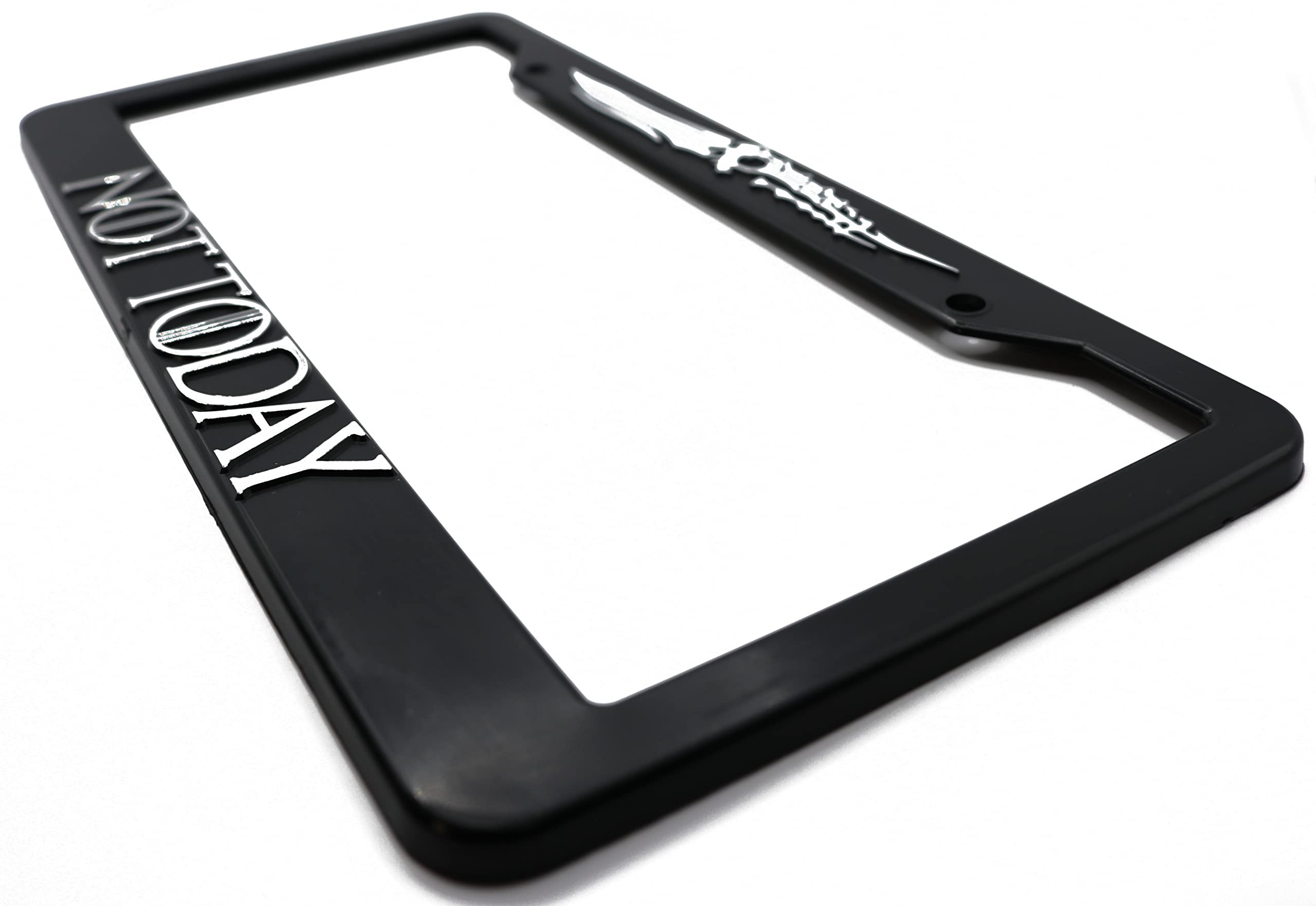LP Frameworks Not Today for GOT 3D Raised License Plate Frame | 1 Pack Car License Plate Cover | Universal US Car Black License Plate Holder | Auto Accessories (Car, Truck and SUV)