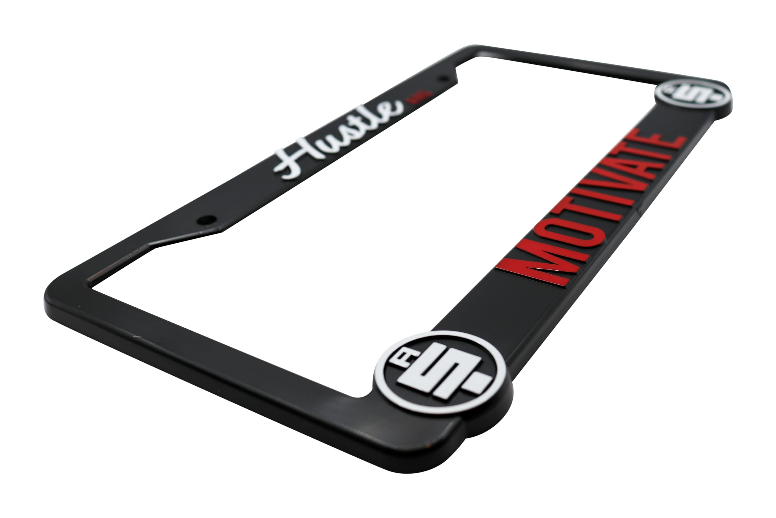 LP Frameworks Hustle and Motivate 3D Raised License Plate Frame for Nipsey Hussle