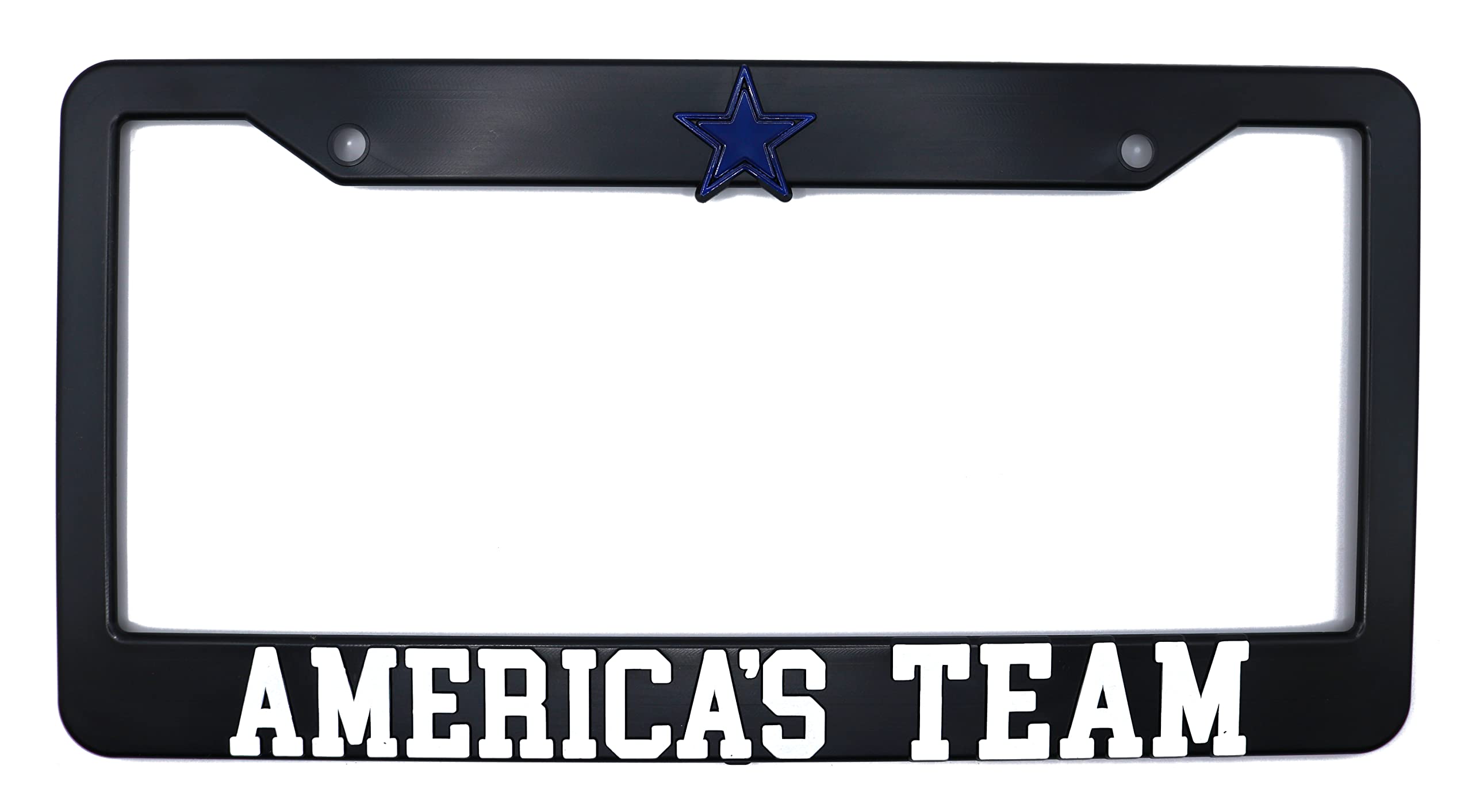 LP Frameworks Americas Team for Dallas 3D Raised License Plate Frame | 1 Pack Car License Plate Cover | Universal US Car Black License Plate Holder | Auto Accessories (Car, Truck and SUV)