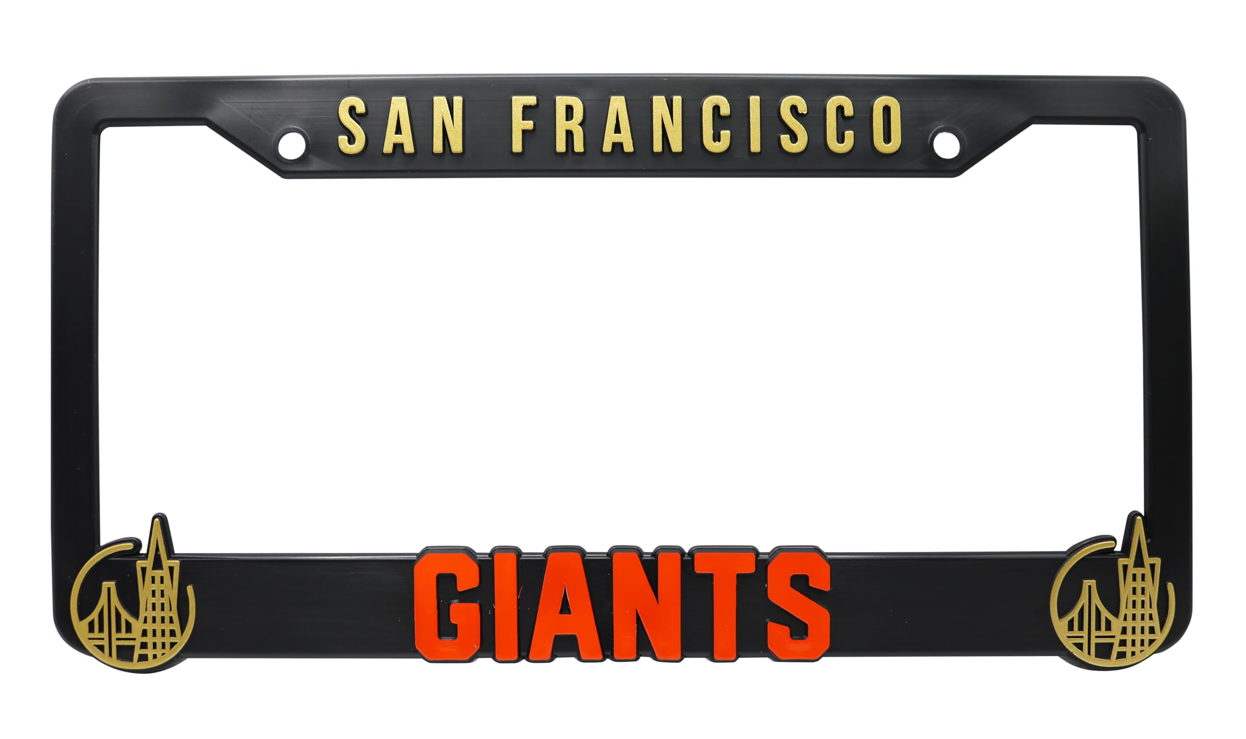 LP Frameworks SF Giants for San Francisco 3D Raised License Plate Frame | 1 Pack Car License Plate Cover | Universal US Car Black License Plate Holder | Auto Accessories (Car, Truck and SUV)