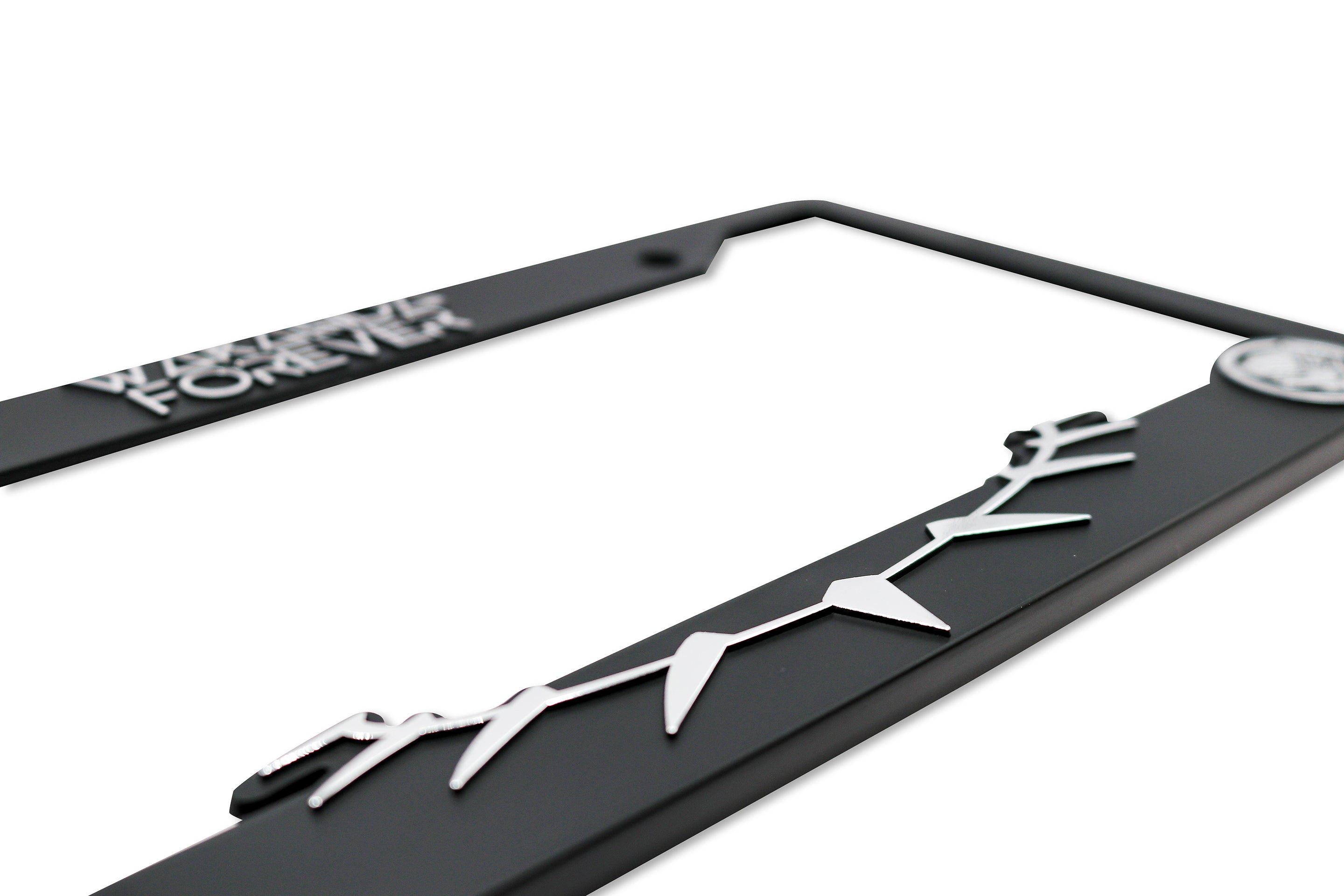 LP Frameworks Wakanda Forever 3D Raised License Plate Frame | 1 Pack Car License Plate Cover | Universal US Car Black License Plate Holder | Auto Accessories (Car, Truck and SUV) (Chrome)