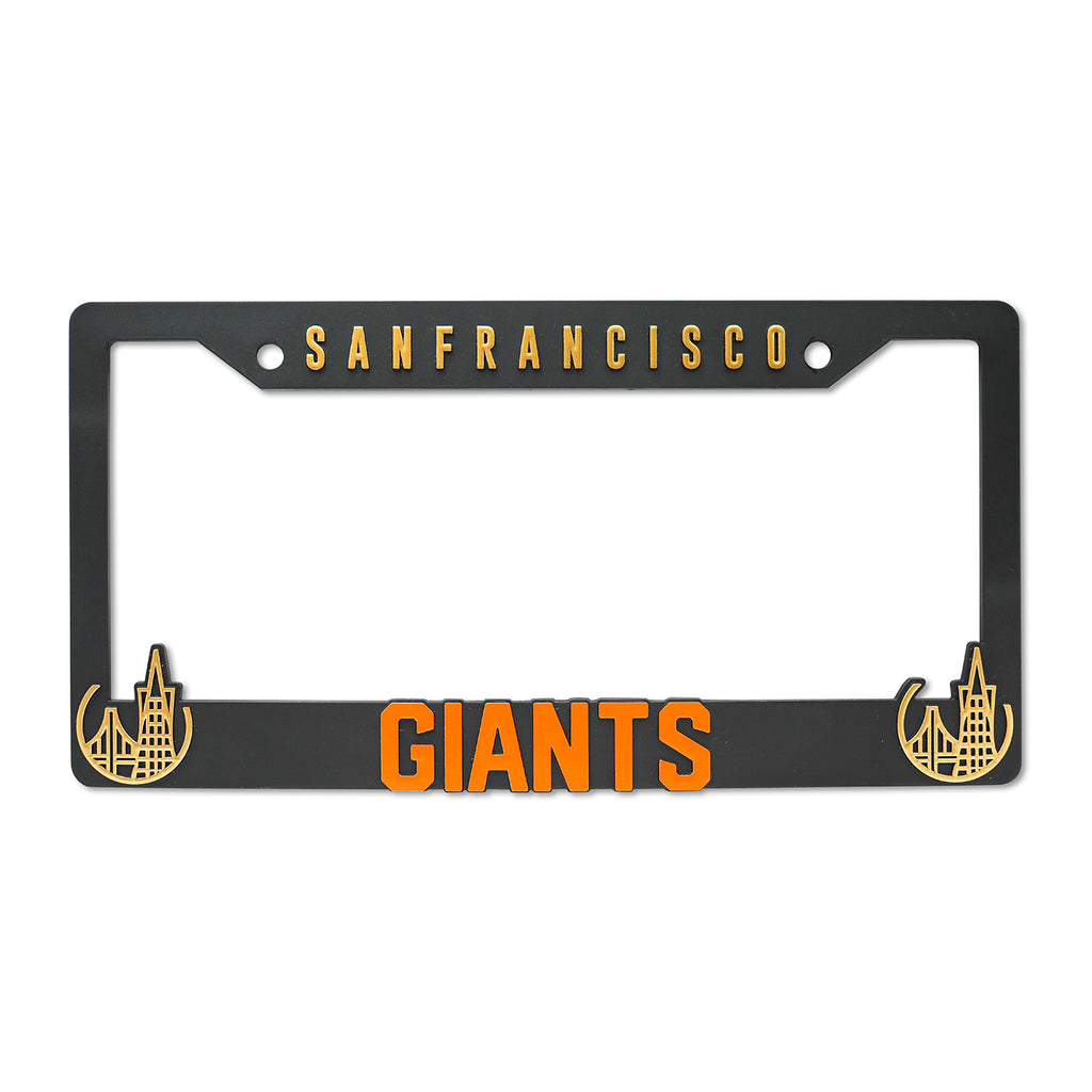 LP Frameworks SF Giants V2 for San Francisco 3D Raised License Plate Frame | 1 Pack Car License Plate Cover | Universal US Car Black License Plate Holder | Auto Accessories (Car, Truck and SUV)