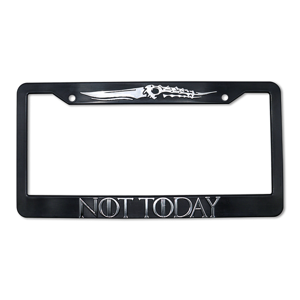 LP Frameworks Not Today for GOT 3D Raised License Plate Frame | 1 Pack Car License Plate Cover | Universal US Car Black License Plate Holder | Auto Accessories (Car, Truck and SUV)