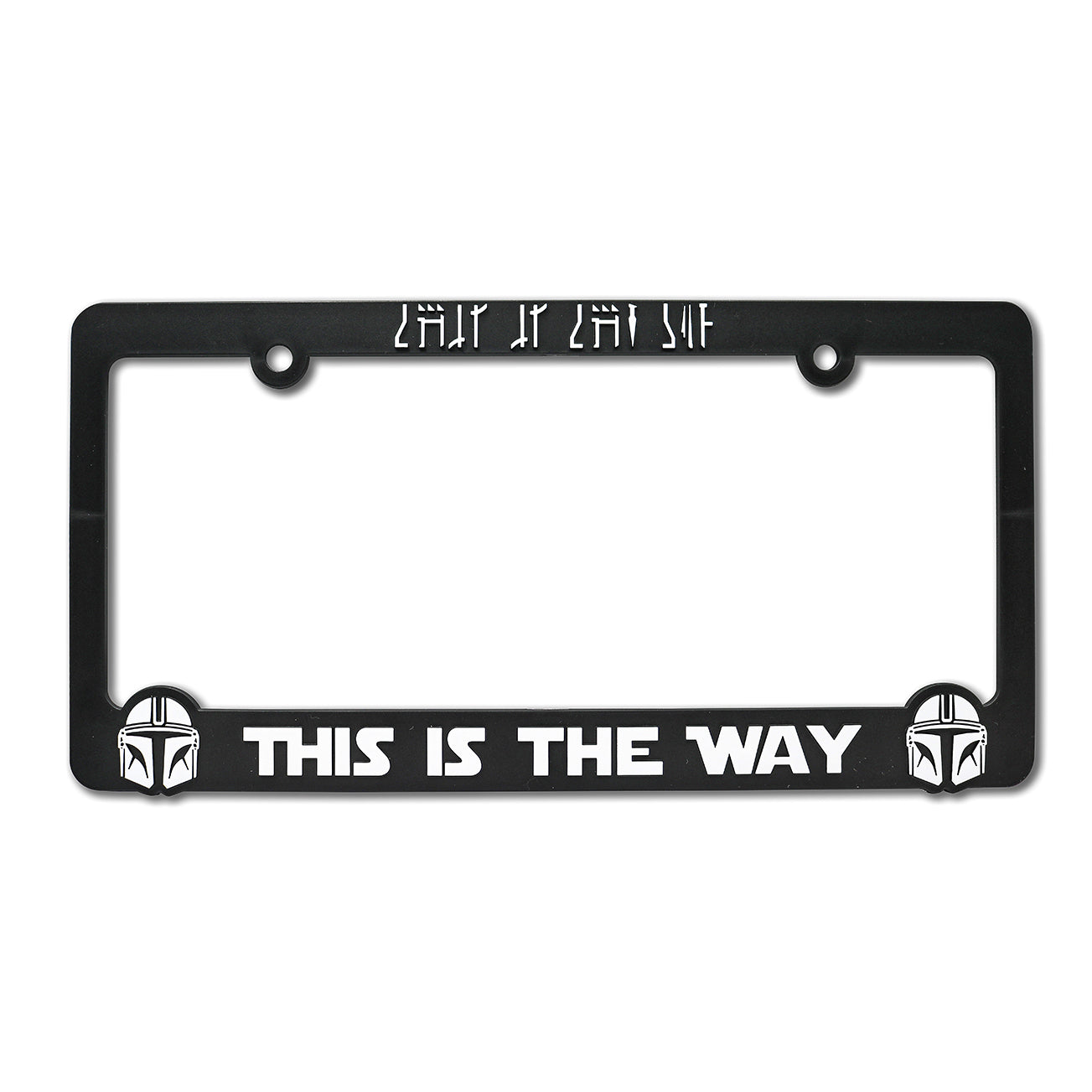 LP Frameworks This The Way V2 for Mandalorian Fans 3D Raised License Plate Frame | 1 Pack Car License Plate Cover | Universal US Black License Plate Holder | Auto Accessories (Car, Truck and SUV)