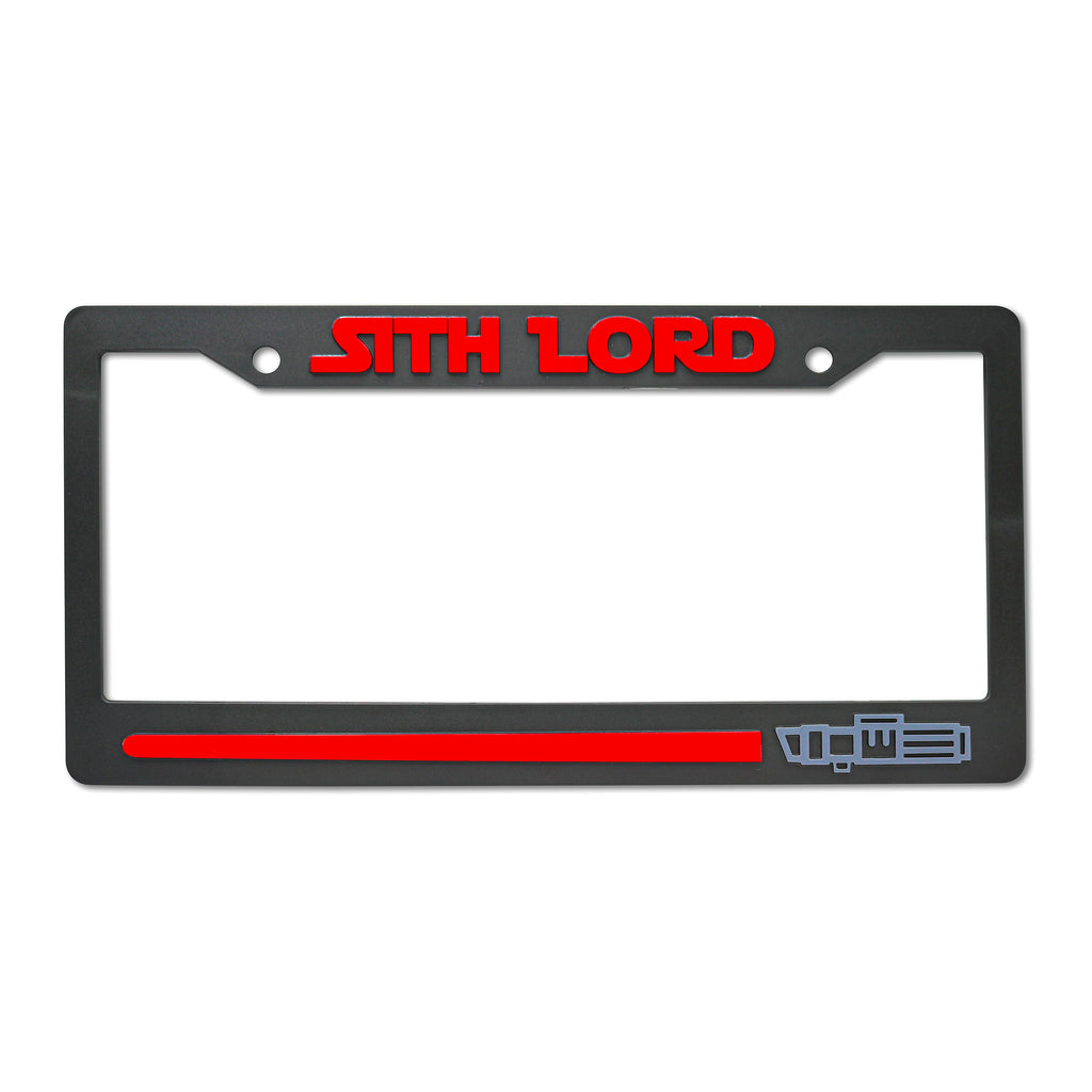 LP Frameworks Sith Lord V2 3D Raised License Plate Frame | 1 Pack Car License Plate Cover | Universal US Car Black License Plate Holder | Auto Accessories (Car, Truck and SUV)