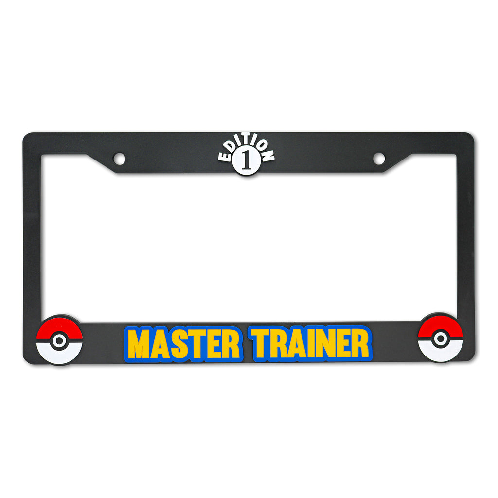 LP Frameworks Master Trainer V2 3D Raised License Plate Frame | 1 Pack Car License Plate Cover | Universal US Black License Plate Holder | Auto Accessories (Car, Truck and SUV)