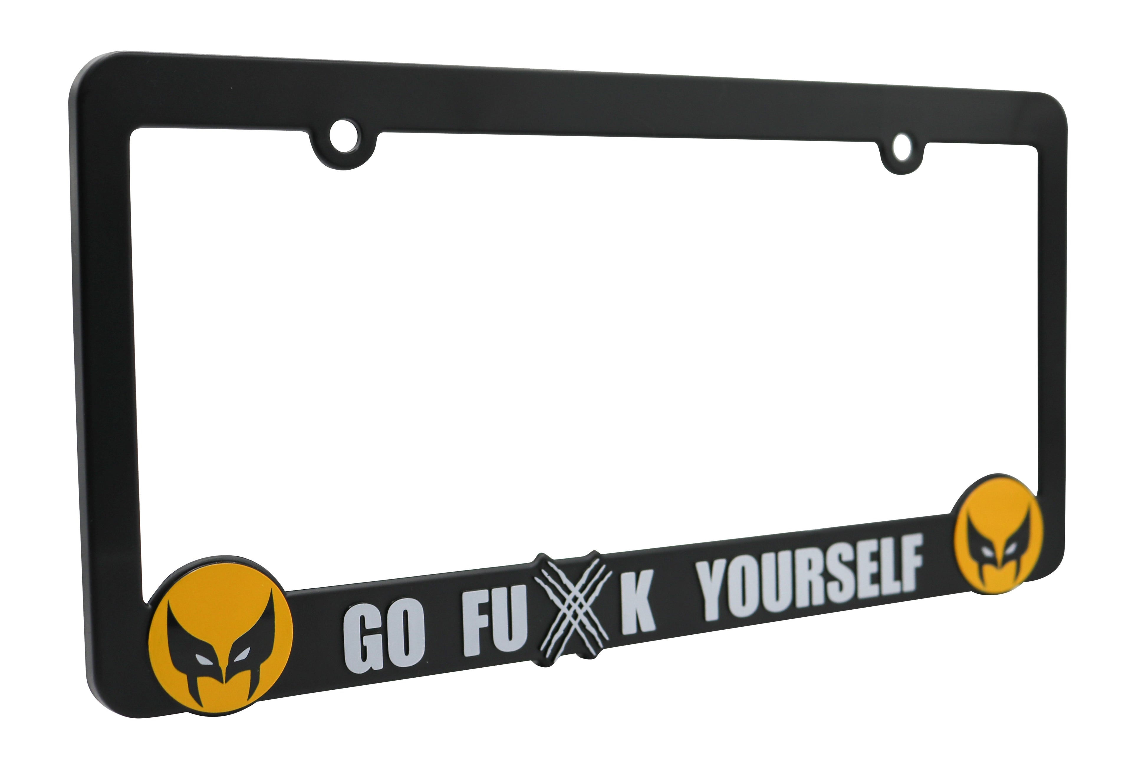 LP Frameworks Go F Yourself for Wolverine 3D Raised License Plate Frame | 1 Pack Character License Plate Cover | Universal US Car License Plate Holder | Auto Accessories (Car, Truck and SUV)