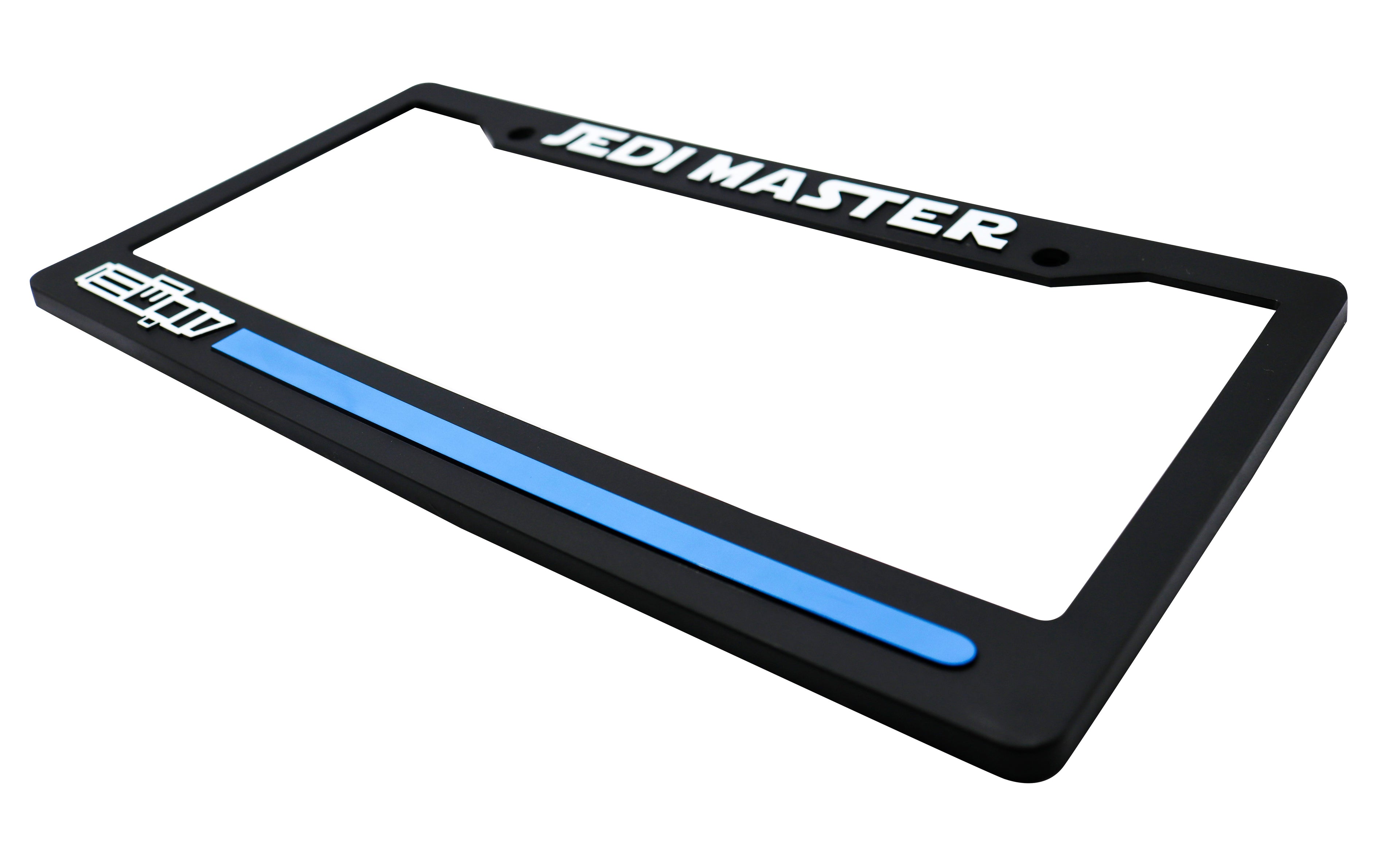 LP Frameworks Jedi Master V2 3D Raised License Plate Frame | 1 Pack Car License Plate Cover | Universal US Black License Plate Holder | Auto Accessories (Car, Truck and SUV)