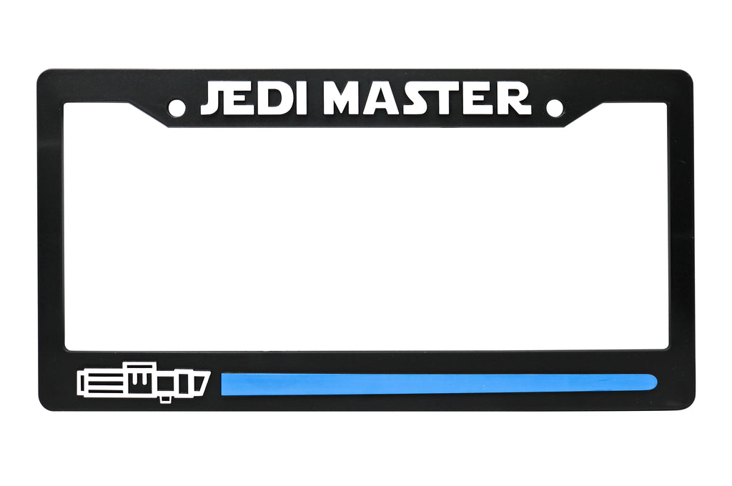 LP Frameworks Jedi Master V2 3D Raised License Plate Frame | 1 Pack Car License Plate Cover | Universal US Black License Plate Holder | Auto Accessories (Car, Truck and SUV)