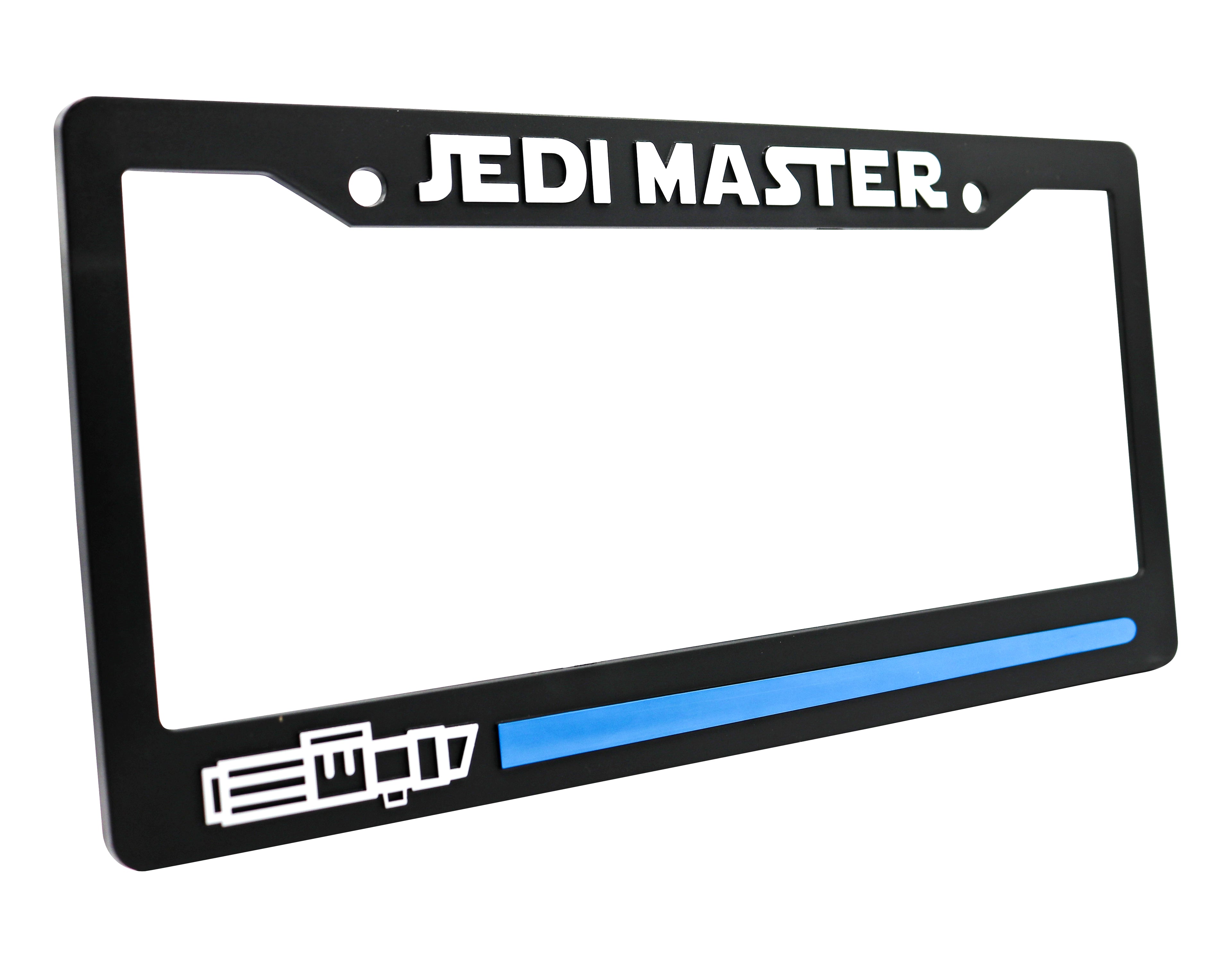 LP Frameworks Jedi Master V2 3D Raised License Plate Frame | 1 Pack Car License Plate Cover | Universal US Black License Plate Holder | Auto Accessories (Car, Truck and SUV)