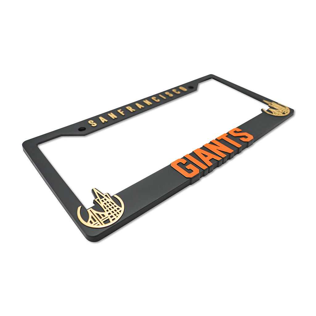 LP Frameworks SF Giants V2 for San Francisco 3D Raised License Plate Frame | 1 Pack Car License Plate Cover | Universal US Car Black License Plate Holder | Auto Accessories (Car, Truck and SUV)