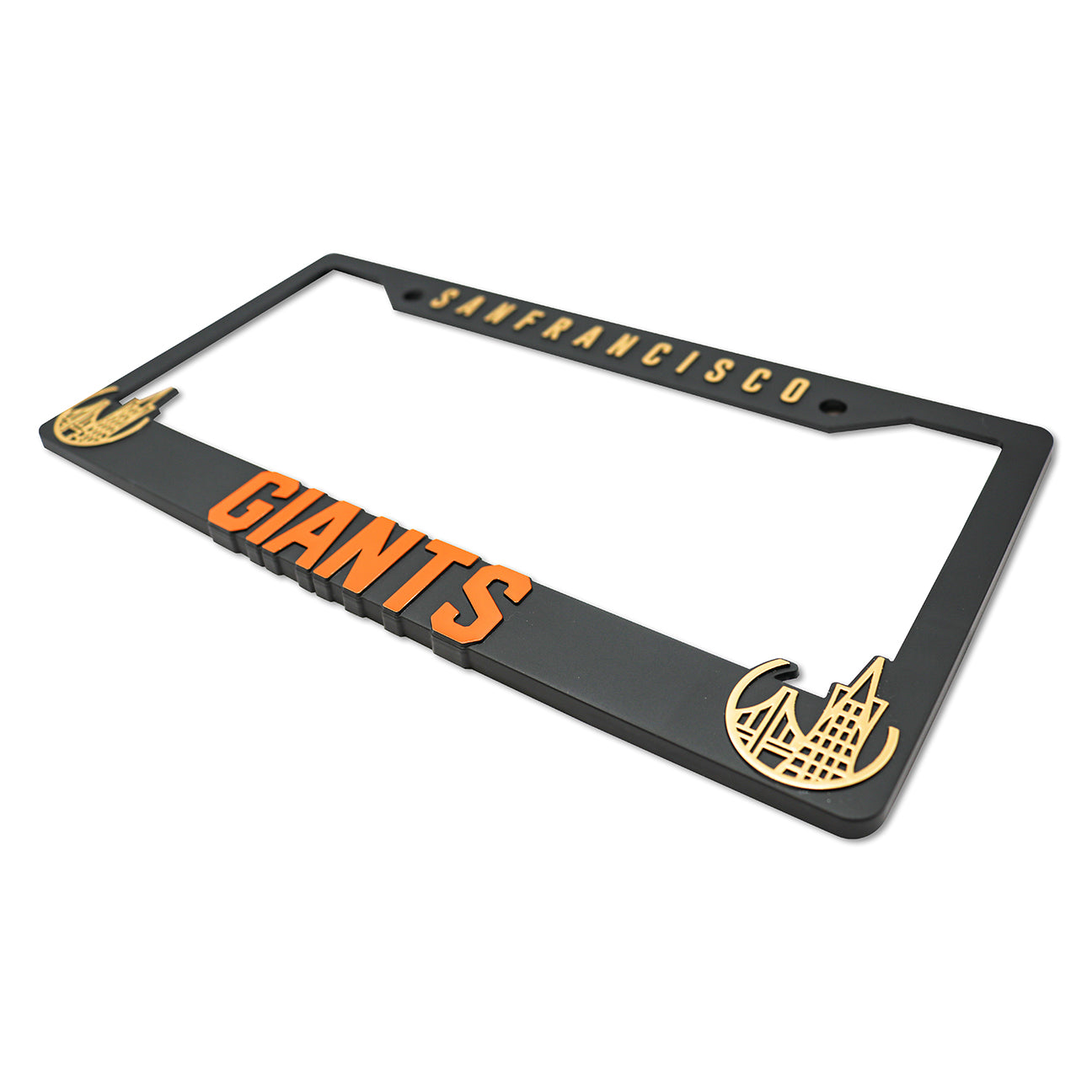 LP Frameworks SF Giants V2 for San Francisco 3D Raised License Plate Frame | 1 Pack Car License Plate Cover | Universal US Car Black License Plate Holder | Auto Accessories (Car, Truck and SUV)