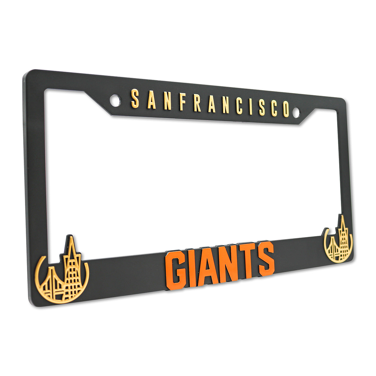 LP Frameworks SF Giants V2 for San Francisco 3D Raised License Plate Frame | 1 Pack Car License Plate Cover | Universal US Car Black License Plate Holder | Auto Accessories (Car, Truck and SUV)