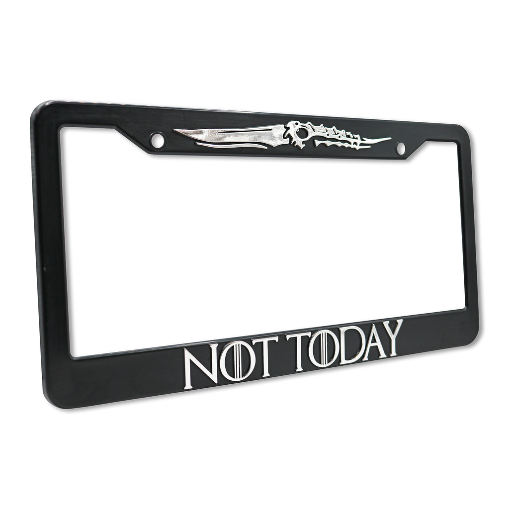 LP Frameworks Not Today for GOT 3D Raised License Plate Frame | 1 Pack Car License Plate Cover | Universal US Car Black License Plate Holder | Auto Accessories (Car, Truck and SUV)