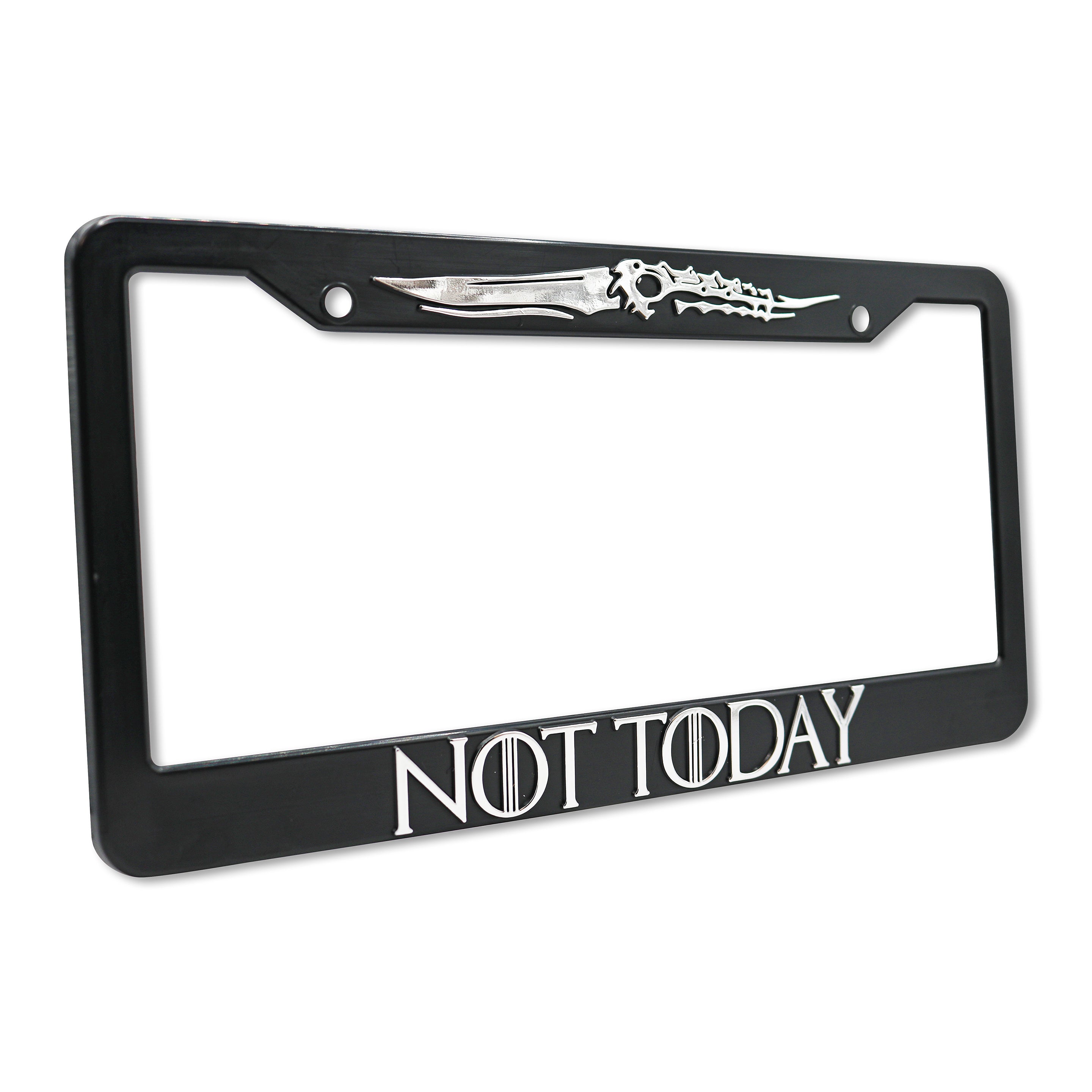 LP Frameworks Not Today for GOT 3D Raised License Plate Frame | 1 Pack Car License Plate Cover | Universal US Car Black License Plate Holder | Auto Accessories (Car, Truck and SUV)