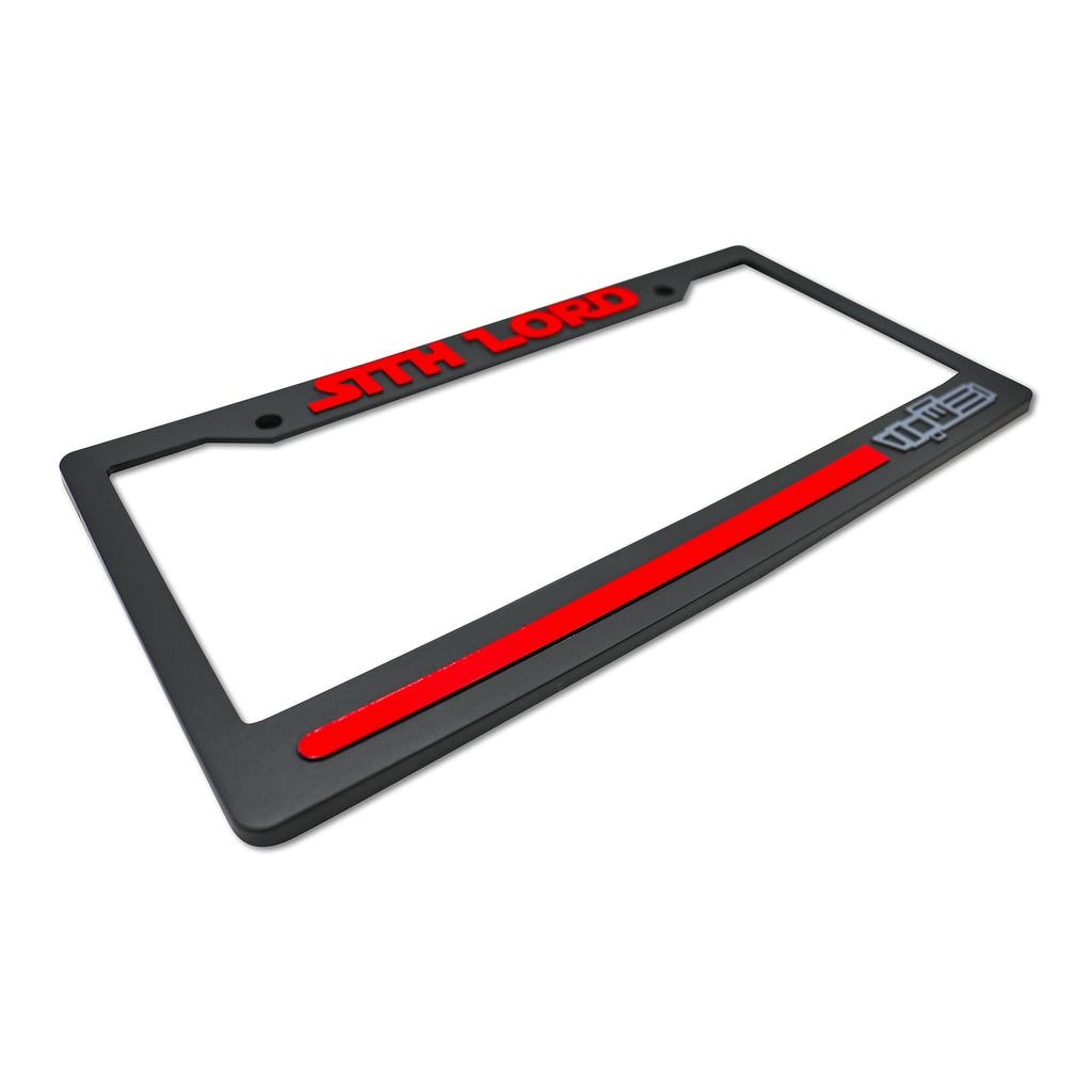 LP Frameworks Sith Lord V2 3D Raised License Plate Frame | 1 Pack Car License Plate Cover | Universal US Car Black License Plate Holder | Auto Accessories (Car, Truck and SUV)