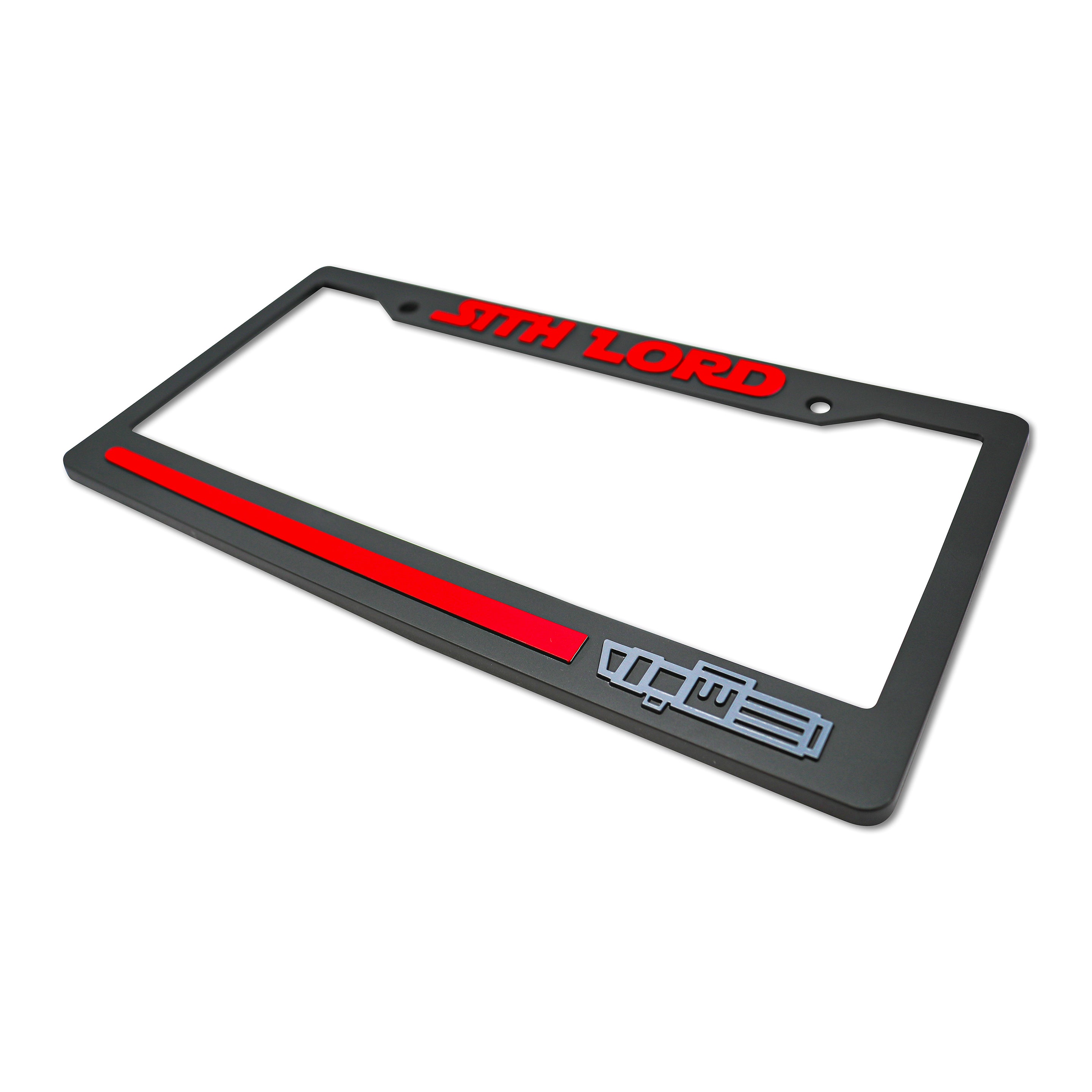 LP Frameworks Sith Lord V2 3D Raised License Plate Frame | 1 Pack Car License Plate Cover | Universal US Car Black License Plate Holder | Auto Accessories (Car, Truck and SUV)