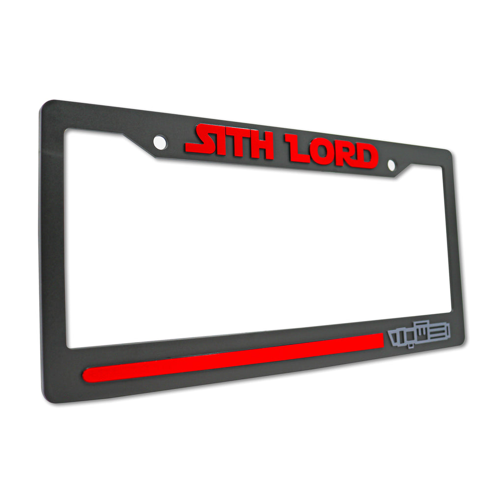 LP Frameworks Sith Lord V2 3D Raised License Plate Frame | 1 Pack Car License Plate Cover | Universal US Car Black License Plate Holder | Auto Accessories (Car, Truck and SUV)