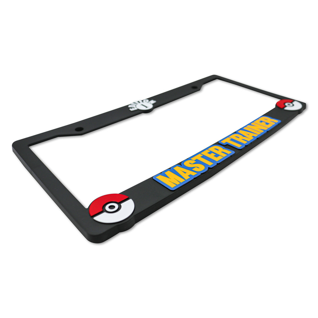 LP Frameworks Master Trainer V2 3D Raised License Plate Frame | 1 Pack Car License Plate Cover | Universal US Black License Plate Holder | Auto Accessories (Car, Truck and SUV)