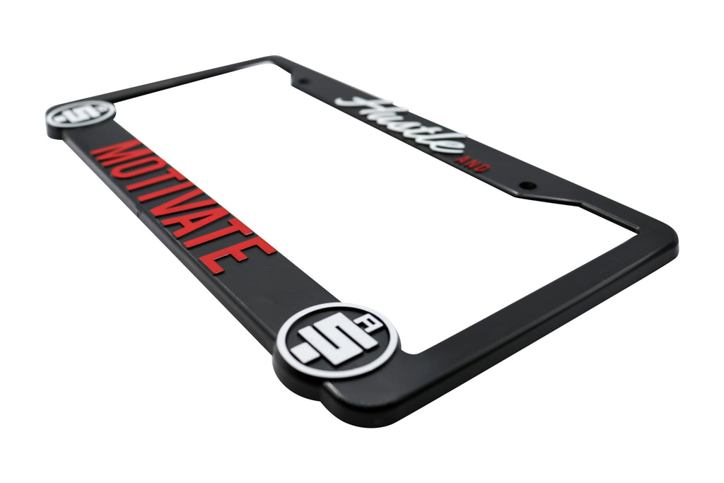 LP Frameworks Hustle and Motivate 3D Raised License Plate Frame for Nipsey Hussle