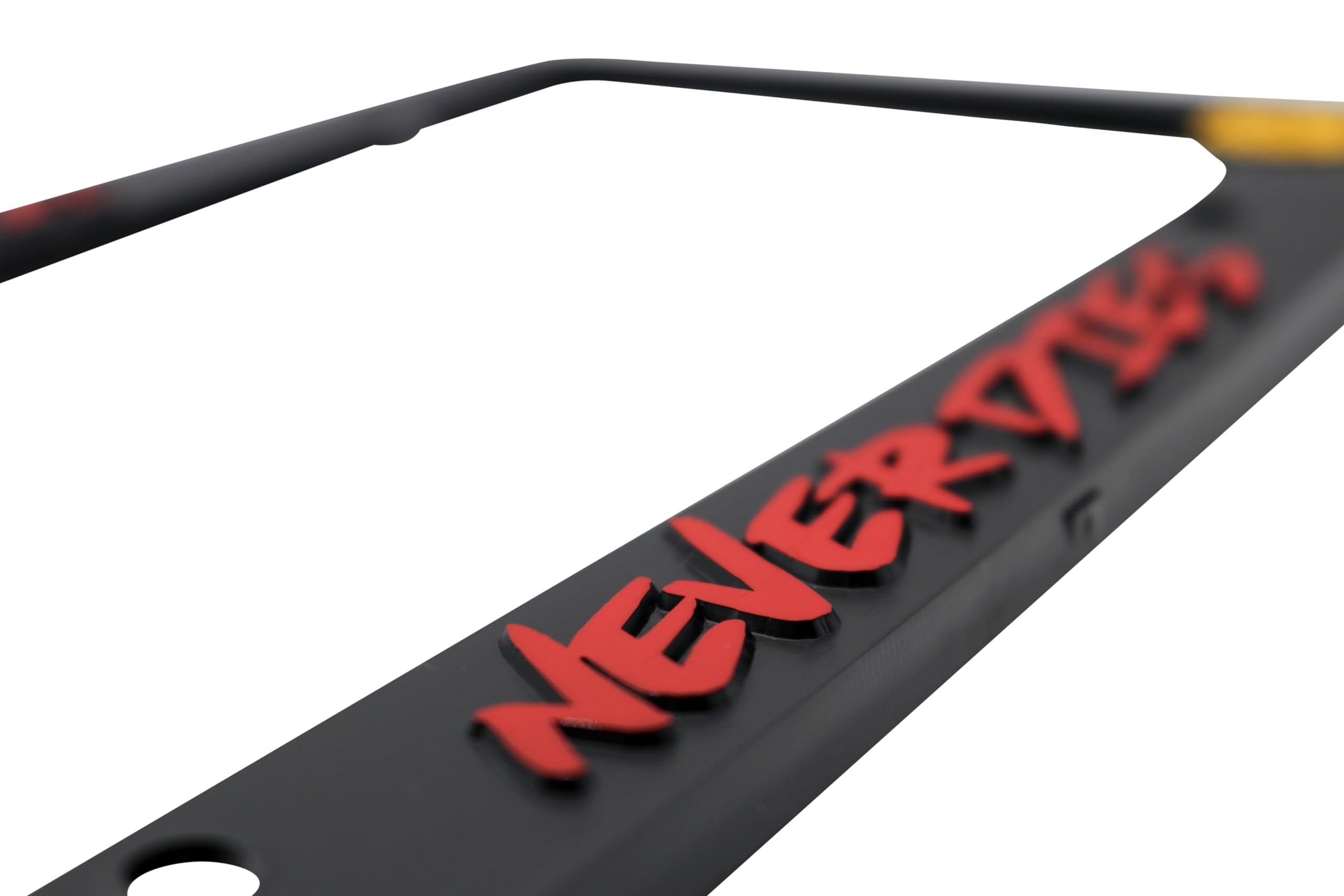 LP Frameworks Cobra Kai Never Dies for Karate Kid 3D Raised License Plate Frame | 1 Pack Car License Plate Cover | Universal US Black License Plate Holder | Auto Accessories (Car, Truck and SUV)