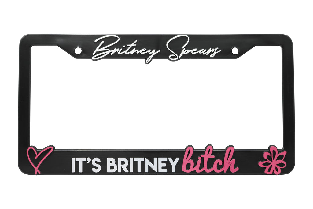 LP Frameworks It's Britney Bitch 3D Raised License Plate Frame | 1 Pack Car License Plate Cover | Universal US Car Black License Plate Holder | Auto Accessories (Car, Truck and SUV)