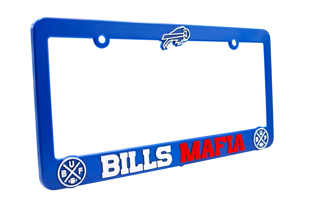 LP Frameworks Bills Mafia 3D Raised License Plate Frame | 1 Pack Car License Plate Cover | Universal US Black License Plate Holder | Auto Accessories (Car, Truck and SUV)