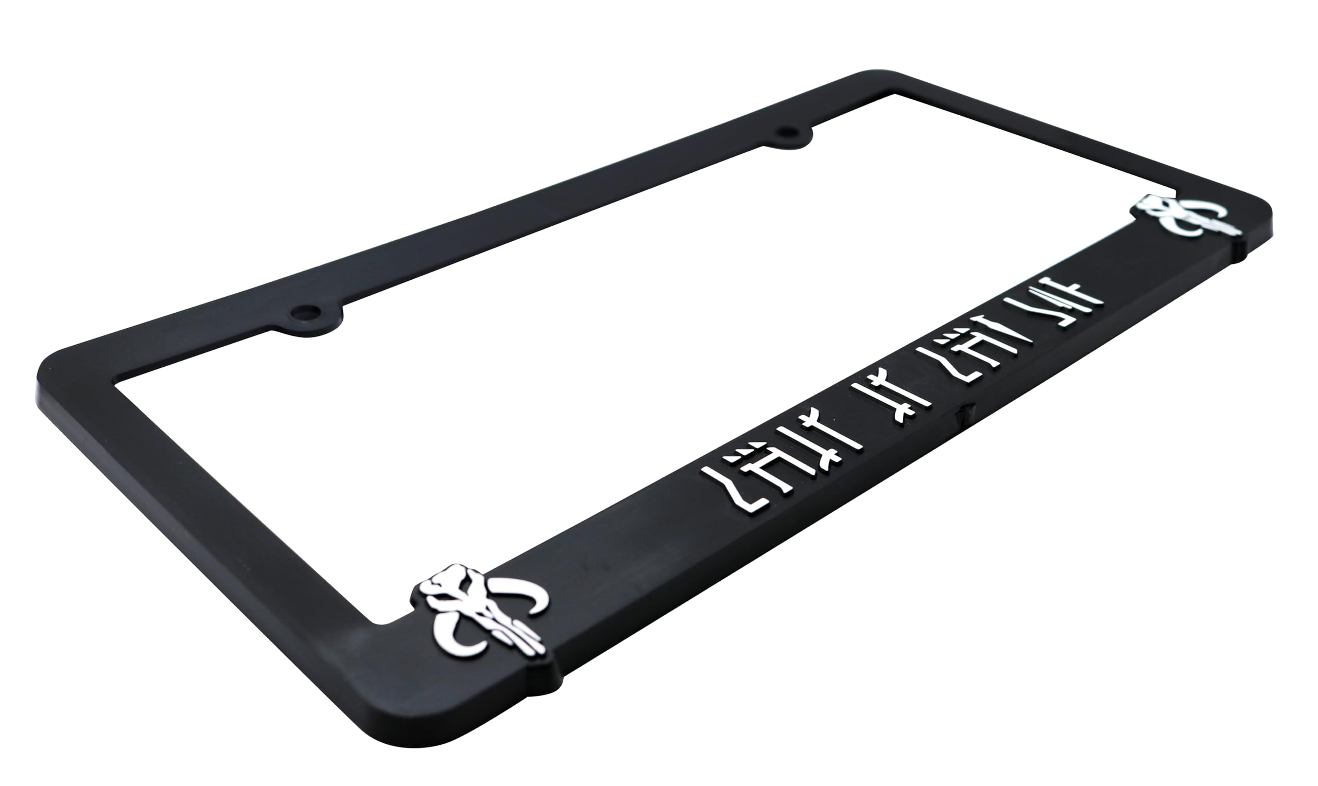 LP Frameworks This The Way (Script) for Mandalorian Fans 3D Raised License Plate Frame | 1 Pack Car License Plate Cover | Universal US License Plate Holder | Auto Accessories (Car, Truck and SUV)