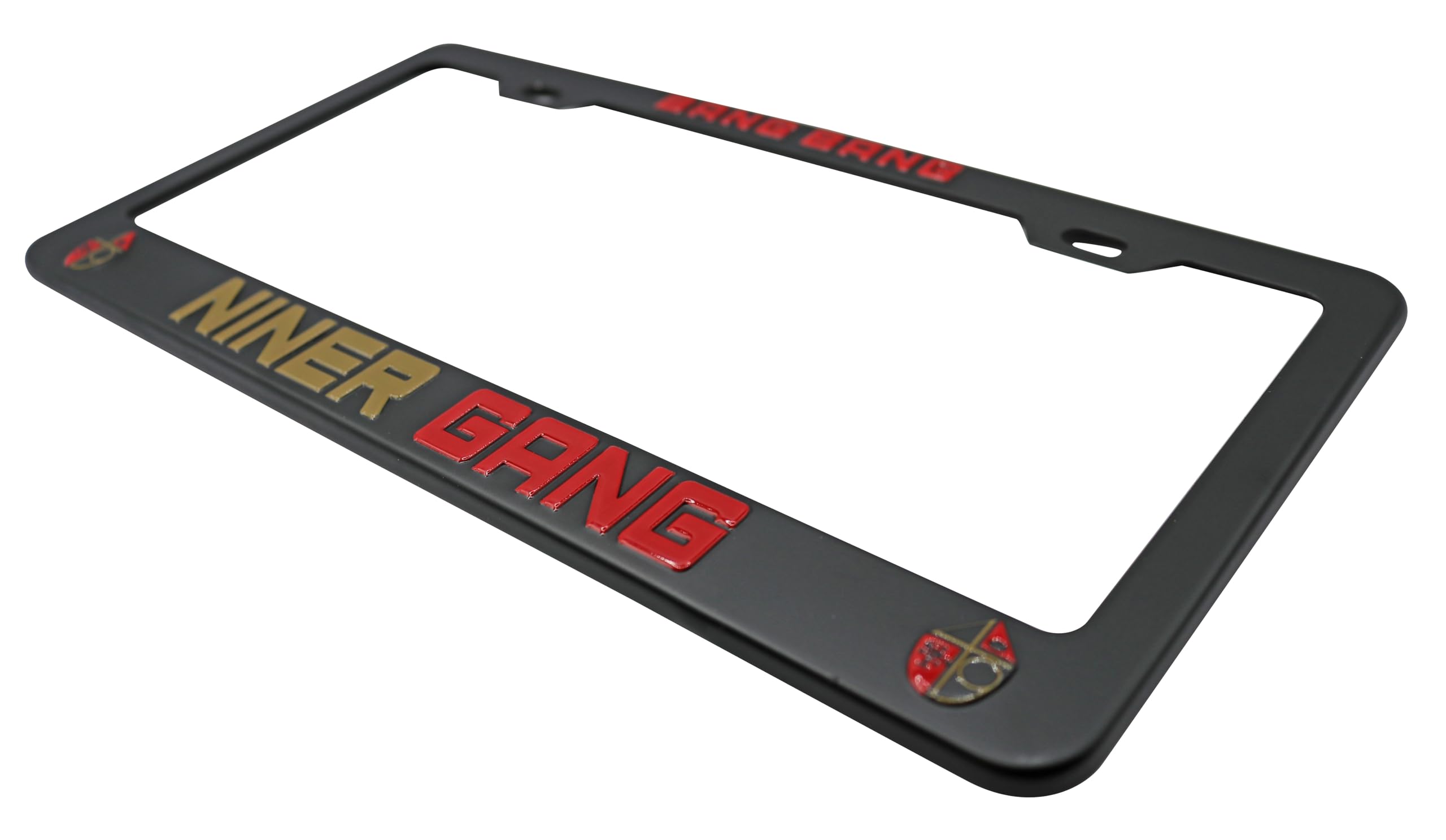 Bang Bang Niner Gang for San Francisco 3D Raised License Plate Frame | 1 Pack Car License Plate Cover | Universal US Car License Plate Holder | Auto Accessories (Car, Truck and SUV)