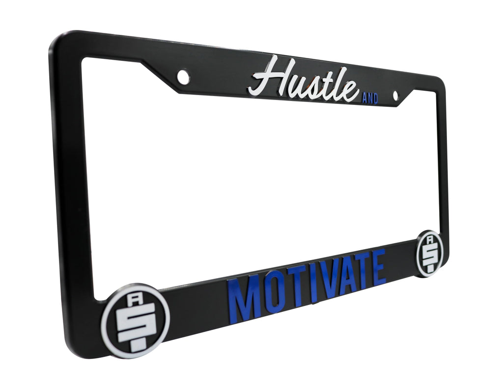 LP Frameworks Hustle and Motivate 3D Raised License Plate Frame for Nipsey Hussle