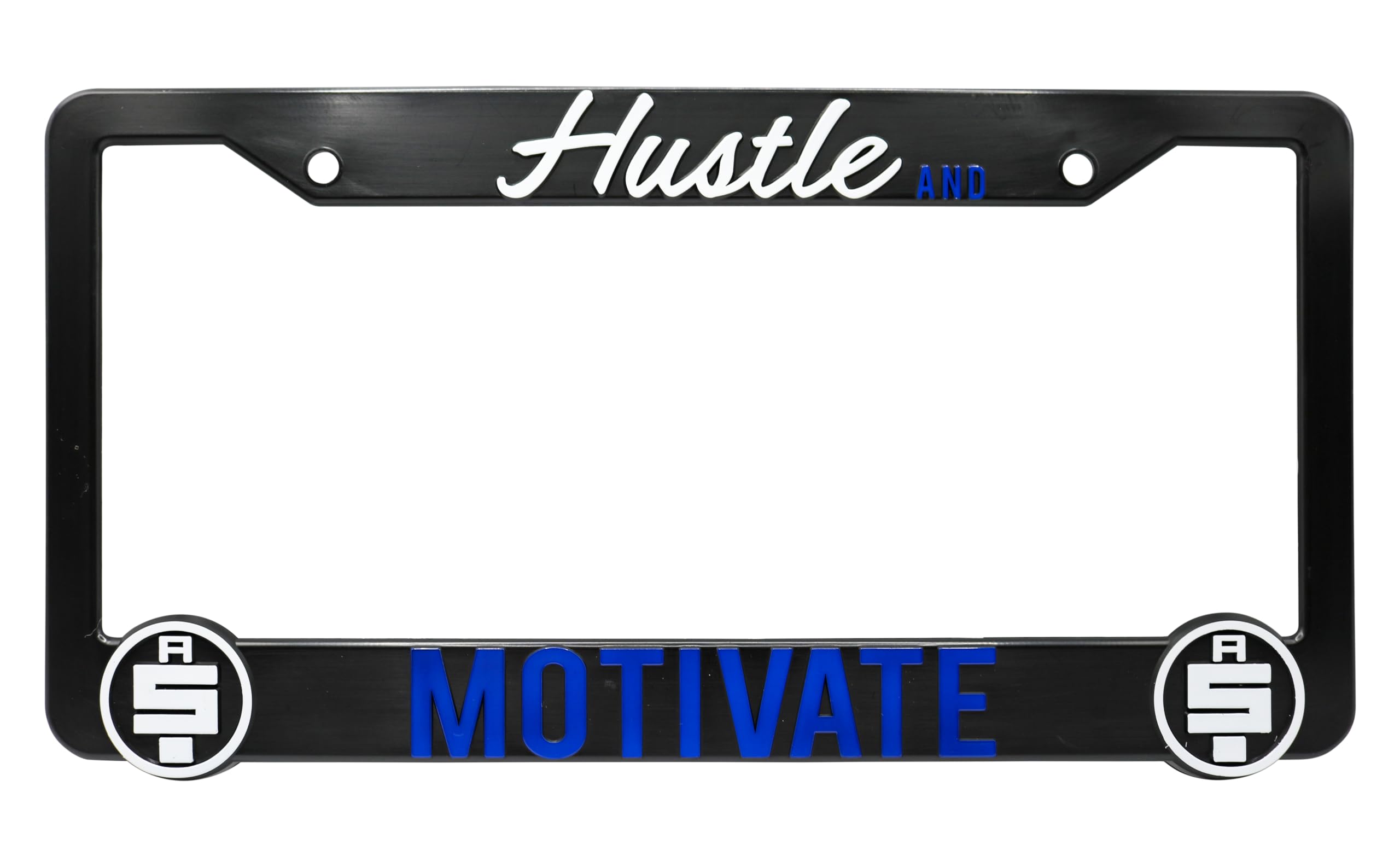 LP Frameworks Hustle and Motivate 3D Raised License Plate Frame for Nipsey Hussle