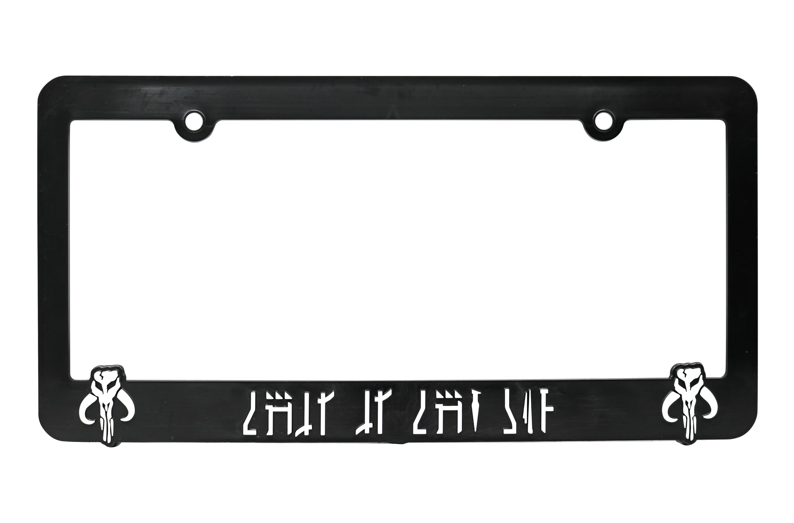 LP Frameworks This The Way (Script) for Mandalorian Fans 3D Raised License Plate Frame | 1 Pack Car License Plate Cover | Universal US License Plate Holder | Auto Accessories (Car, Truck and SUV)