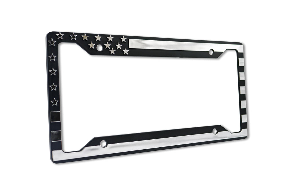 LP Frameworks American Flag 3D Raised License Plate Frame | 1 Pack Car License Plate Cover | Universal US Car License Plate Holder | Auto (Car, Truck and SUV)