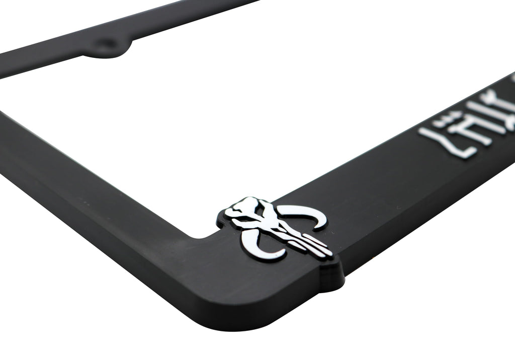 LP Frameworks This The Way (Script) for Mandalorian Fans 3D Raised License Plate Frame | 1 Pack Car License Plate Cover | Universal US License Plate Holder | Auto Accessories (Car, Truck and SUV)